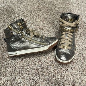 Michael Kors high top style tennis shoes
